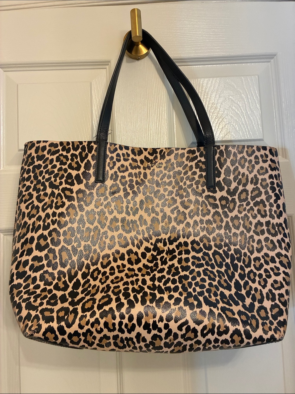 kate spade Leopard Print Tote in Tan and Black